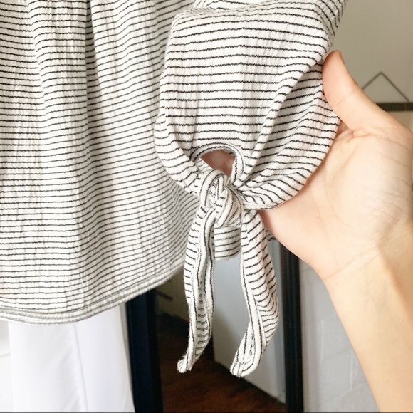 Free People Off The Shoulder Striped Lexington Top - Picture 6 of 9